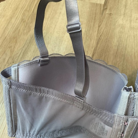 Rampage Intimates Womens Bra Size 42D Casual 3-Hook Light Purple Lacy Padded - Picture 8 of 16